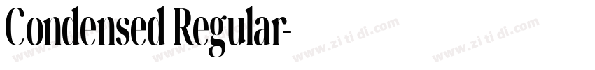 Condensed Regular字体转换